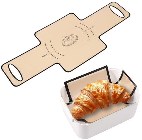 2 Pcs Silicone Bread Sling, Reusable Food-Grade Bread Loaf Pan Liners and Sling Lifter with Ring Handles, Non-Stick Dough Transfer Tool Fits 9x5 or 1.5lb Loaf Pans for Sourdough Baking Supplies(Black)