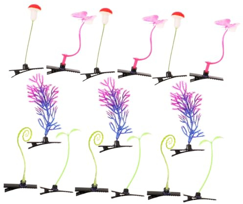 Gatuida 30 Stück Lustige Pflanzen Haarspangen mit Sprout Motiv für Mädchen Bunte Filigrane Haarklammern Haar Accessoires für Partys und Geburtstage
