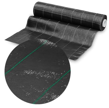 Lemag srl Telo Pacciamatura Biodegradabile 1 x 10 m – Tessuto Non Tessuto Anti Erbacce Resistente per Orto e Giardino – Nero