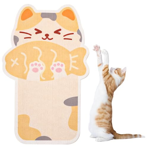 Selbstklebend Kratzteppich Katze Wand 50 * 80cm Kratzmatte Katz-e Kratzpappe fürkatzen Kratzbretter Wand-Katze DIY Kratzbrett Katz-e für Wan-d,Ecke,Sofa