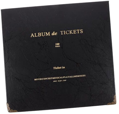 SMASOLO Álbum de Almacenamiento para Billetes y Entradas Organizador Multiusos Resistente y Anti-desgaste para Coleccionistas de Conciertos y Viajes con Funda Protectora para Tarjetas y