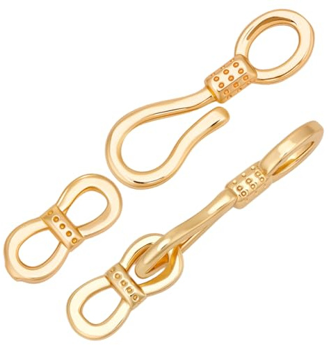 Beebeecraft 1 Box 10 Stück S Haken Verschluss Echte 18K Vergoldet S-Form Halskette Verschluss Verbinder für Schmuck Herstellung Armbänder Diy Bastelzubehör