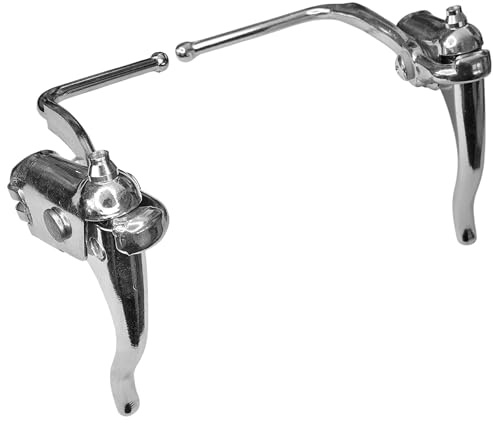 cyclingcolors Palanca maneta de freno bicicleta de aluminio doble control carretera manillar de 22,2 mm cromo