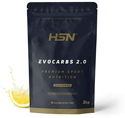 HSN Carbohidratos (Maltodextrina Dextrosa Fructosa) y Sales Minerales Evocarbs 2.0 | Limón 3Kg | Bebida Isotónica en Polvo con Electrolitos | No Incluye Dosificador | Vegano, Sin Gluten