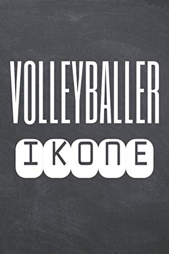 Volleyballer Ikone: Volleyballer Punktraster Notizbuch, Notizheft oder Schreibheft - 110 Seiten - Büro Equipment & Zubehör - Lustiges Geschenk zu Weihnachten oder Geburtstag