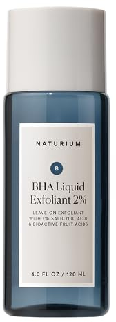 Naturium BHA Liquid Exfoliant 2%, Leave-on Face & Skin Care Exfoliating Pore Treatment, with Salicylic Acid & Bioactive Fruit Acids, Packaging May Vary, 4 oz