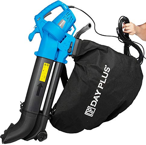 Electric Leaf Air Blower Dust Vacuum Removal Mulcher 35L Bag Garden Clean, Powerful 3500 Watt 3 in 1 Garden Leaf Blower/Vacuum With Harness And Wheels For Easy Use 10m Cable 6-Speed