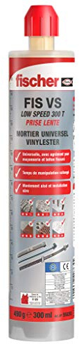 fischer - Résine vinylester polyvalente pour des fixations dans le béton et la maçonnerie FIS VS/1 cartouche de 300ml Gris