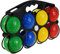 Unibos | Large Boules Set 8pc Set| Classic Outdoor Games | Jack and Bowls Carry Holder | Pentanque Set | Family Garden Games | Summer Fun | French Boules Garden Game | Carry Case, Multi Colours