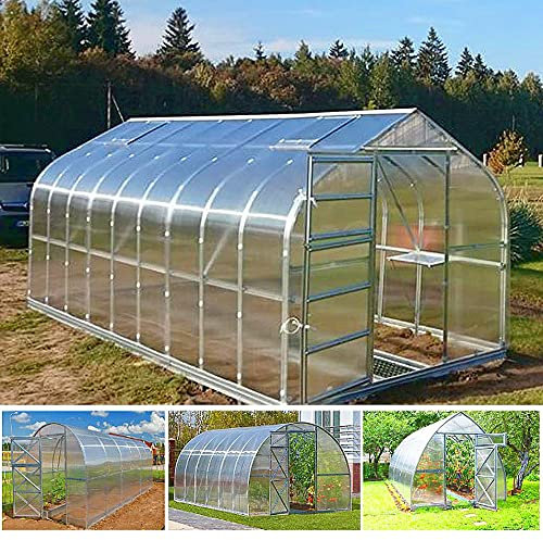 gazebiprofessionali.com Gewächshaus-Tunnel, 2,5 x 6 m, Polycarbonat, 4 mm, modulares Gewächshaus, für Garten, Pflanzen
