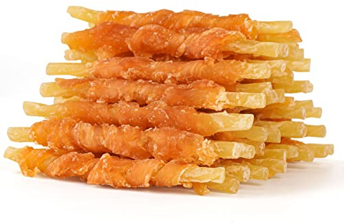 MON2SUN Rawhide Free Dog Treats Chicken Wrapped Cod Sticks for Small Dogs Healthy Training Treats Soft Snacks (14.11 Ounce -Pack of 1)