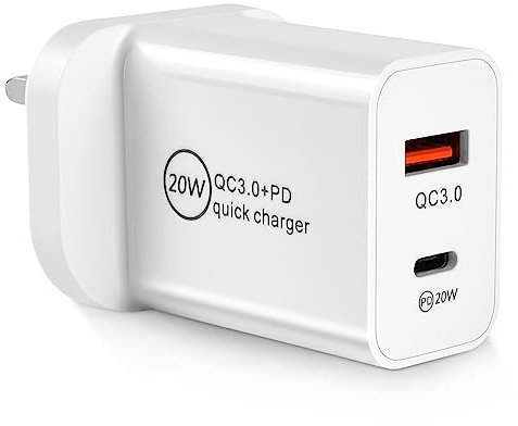 AXFEE USB C Plug, USB Plug Charger, Fast Charge 20W, Dual Port USB Charger, Wall Charging Plug Adapter compatible for iPhone 14/14 Pro/14 Pro Max/13 Pro/13 Pro Max, Galaxy, iPad