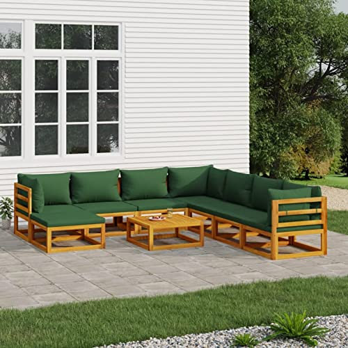 Tidyard 9-TLG. Gartenlounge Set, Balkon Lounge Sofa, Gartensofa Lounge, Terrassensofa, Loungesofa Outdoor, Loungemöbel Garten Holz, Gartenmöbel für Draußen, Massivholz