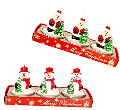 Abaodam 3stücke Teilige Weihnachtskerze Dekorative Kerze Kerzendekorationszubehör Aus Paraffinmaterial Für Heimdekoration Baum Alte Mann Schneemann