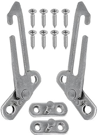 SKHAOVS 2 Pezzi Limitatore di Finestre Gancio Antivento per Porte e Finestre, Protezione Blocca Finestra, Regolatore per Finestra, Fermi per Finestra, per la Regolazione Della Finestra