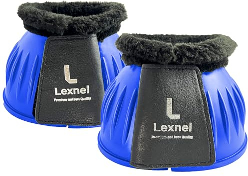 LEXNEL Bottes de cloche en caoutchouc durables pour cheval - Protection et confort supérieurs des sabots - 1 paire (bleu, L)