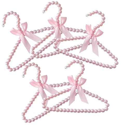 5st Perlenanhänger Für Kinder Kleiderbügel in Juniorgröße Rosa Kleiderbügel Babykleid Kleiderbügel Für Kleinkinder Kinderzimmer-dekor Neugeboren Plastik Haustier Mantel