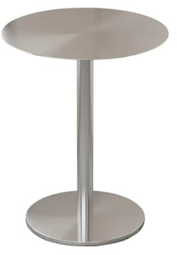 Generisch Edelstahl Gewerblicher Restauranttischkantine Tisch Bistrotisch runder runder Tisch (60 * 75cm)
