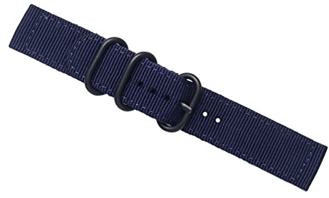 LIFKOME 18mm Uhrenarmband Nylon als Ersatzarmband mit 2 Gelenken für Uhren | Strapazierfähiges Material, Schwarz, Glatte Oberfläche, Leicht zu Montieren, für Schwimmen und Tauchen
