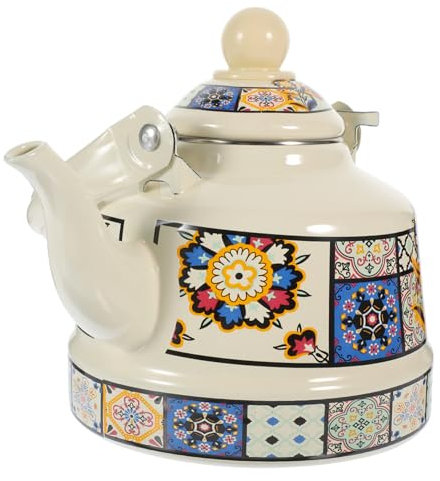 CIYODO Hervidor Retro De Estufa Tetera Esmaltada Vintage Para Hervir Agua Tetera Para Vitroceramica