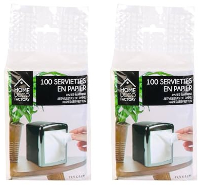 THE REPLICANT 2 Packs de 100 Serviettes en Papier pour Distributeur de Serviettes - Dimensions : 12 x 8 cm