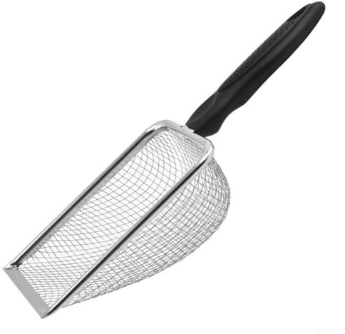 Eawfgtuw 2 tamices de malla de tierra de jardinería, pala de abono de arena para reptiles con asa, tamiz de compost, tamiz de jardín, tamiz de jardín, cuchara para macetas para patio, tierra de arena