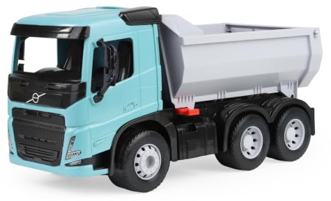 LENA - WORXX Camion ribaltabile Volvo FMX – Camion giocattolo da 45 cm con cassone ribaltabile bloccabile, 3 assi in acciaio, certificato TÜV, dai 3 anni, per interno ed esterno, Made in Europe