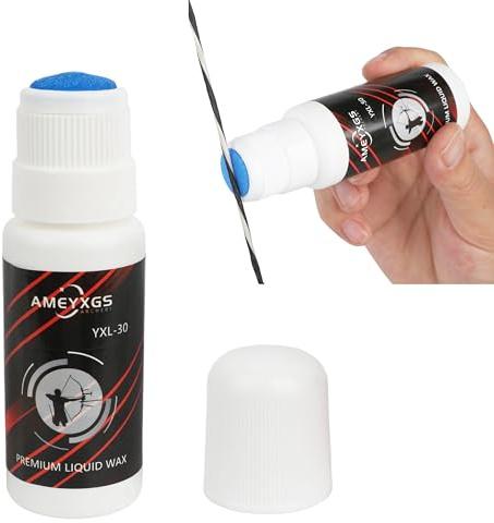 Bogenschießen Upgrade Flüssiges Bogensehnenwachs, 30 ml/50 ml Sehnenwachs aus natürlichen Flüssigkeiten, Schwammpinselkopf Design zum Schutz von Compound Bogen und Recurvebogen Sehnen (2, 30 ml)