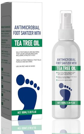 Foot Spray, Athletes Foot Sp/ray for Smelly Feet, Shoe Deodorizer with Natural Formula, Reduce Feet Odour Control & Moisturising Dry Cracked Heels, Freshness for Women & Men, 100ML