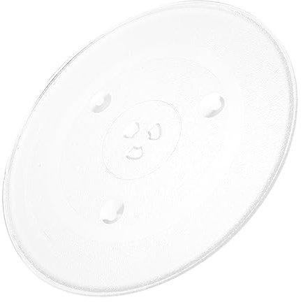 UKCOCO Plato Giratorio de Vidrio Resistente al Calor para Microondas Bandeja de Repuesto Gruesa y Antideslizante Compatible con Hornos y Cocinas de Inducción Fácil Limpieza y Uso