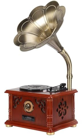 Jukebox - Giradischi in vinile, stile retrò, con grammofono wireless, Bluetooth, design compatto e estetica unica