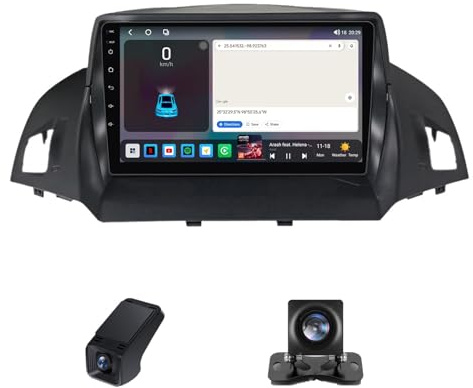 CarPlay & Android Auto Autoradio 2Din ricevitore multimediale Per Ford Kuga 2 Escape 3 2012-2019 digitale da 9 pollici radio 2DIN con schermo telecamera posteriore RDS(NF-2)
