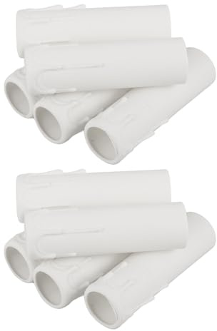 NUOBESTY 12 Stück Kunststoff Kerzenhüllen Tropfkerzenabdeckungen 30x100mm Weiß Für Kronleuchter Kerzenfassungsabdeckungen Wohnzimmer Küchen Partyzubehör
