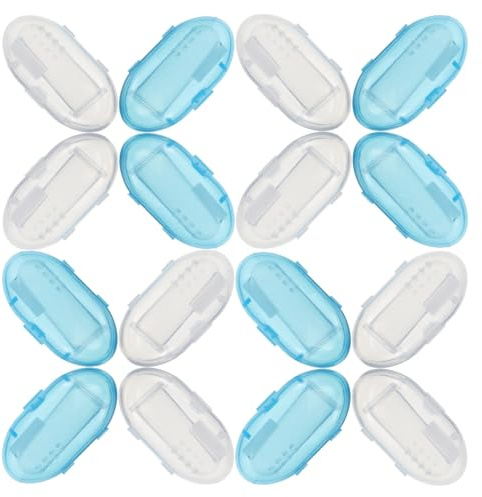 COLLBATH 10 St Silikon Babyfingerborste med Ergonomiskt Mjuk Borst för Skonsam Tand Tandköttsrengöring Hos Pojke Flicka och Pojke Flicka Säker Oralvård för Nyfödda