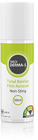 Medi Derma-S Total Barrier Non Sting Film Aerosol, Provides Long Lasting Barrier Protection on Mild/Moderate Skin Damage, 50ml,packaging may vary