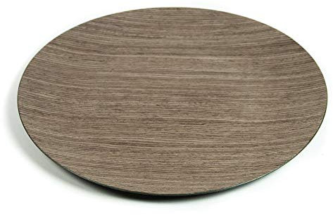 Tapidecor BAJO Plato Redondo Madera Marron 33X33X2