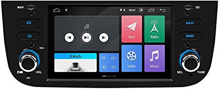 Estock1 Android 12 GPS USB SD WI-FI CARPLAY Bluetooth MirroLink autoradio navigatore Compatibile con Fiat Punto Evo Fiat Street 2010, 2011, 2012, 2013, 2014, 2015 radio grande punto