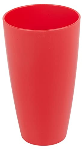 URBN-CHEF 6 Pcs Unbreakable Reusable Coloured Plastic Tall Drinking Cups Party Tableware (Red)