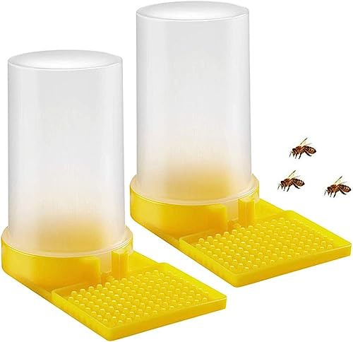 LATRAT 2 piezas Bebedero de abejas, plástico apicultor agua plástico abejas herramienta líquido alimentador dispensador agua bebedero abejas