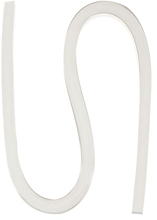 PATIKIL 60pz Strisce di Carta Quilling Metallico 1cm x 54cm Carta per Origami Kit per Quilling per Adulti Principianti Arte Fai-Da-Te Natale, Bianco