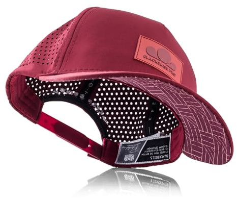 Blackskies® Pro Flow Sport Performance Cap | Water Resistant Unisex Baseball Cap | Running Padel Gym Jogging Surf Beach Tennis Men Women Trucker Cap - Red
