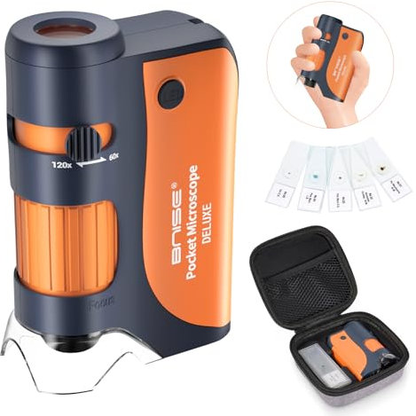 BNISE barminiscope, 60 x 120 x, LED-lampor, mikroskopdiagram, pedagogiskt kit