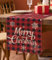 Vorysum Tischläufer Weihnachten Weihnachts Tischläufer Rot 40x140 cm Modern Leinen Tischläufer Dunkelrot Geometrisch Gitter Weihnachts Tischdecken Tischband Für Weihnachtsdeko Winter Tisch Deko (Rot)