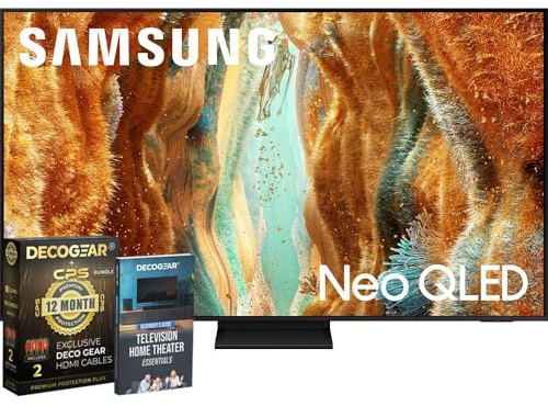Samsung 65 Neo QLED 4K QN70F Smart TV (2025) Vision AI, Motion Xcelerator 144Hz, HDR10+ Bundle with CPS Exclusive 1-Year Protection & Deco Gear Complete Home Theater Beginner's Guidebook