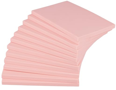 SYUTBOU 12 Blocchi da Intaglio in Gomma Rosa TPR, 15 x 10 x 0,8 cm, per Linoleografia, Timbri Fai da Te e Stampa a Rilievo, Artigianato Creativo