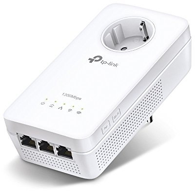 TP-Link PLC suelto Repetidor de WiFi TL-WPA8630P (WiFi AC1300 Mbps, Extensor, Repetidores de Red, Amplificador de wifi, 3 Puertos, Enchufe, ideal Smart TV, Ps4, Nintendo Switch)