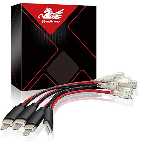 WinPower H1 H3 Stecker Einzelne Konverterverdrahtung für HID LED Scheinwerfer Ersatz Verbinden Kabel, 4 Stück