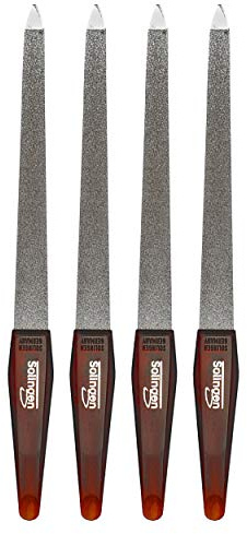 May 4x Saphir Nagelfeile Solingen 18cm für Fingernägel | 4er Set Original Saphir-Nagelfeilen (18 cm) aus Solingen inkl. Blister. Hochwertig und langlebig