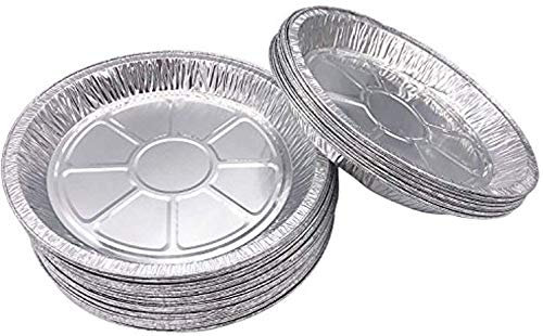 SONSMER Premium 9 Aluminum Foil Pie Pans 50pcs/Set. Disposable Tin Plates for Pies Tart Quiche Pan