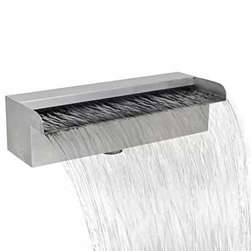 Susany Pool-Wasserfall Fontäne Rechteckig Edelstahl 30 cm